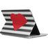 Black And White Striped Heart Surface Laptop Studio Skin